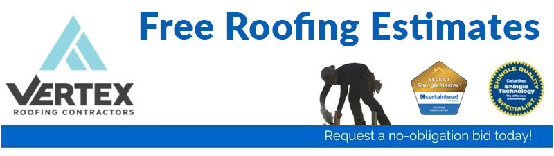 Free roofing estimate graphic - Roof leak repair service near Salt Lake City, Utah