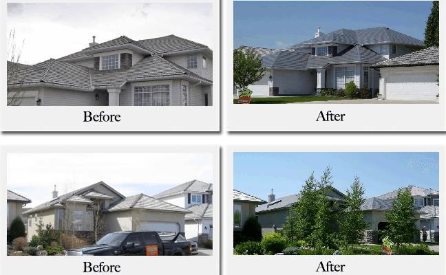 Before and after roofing