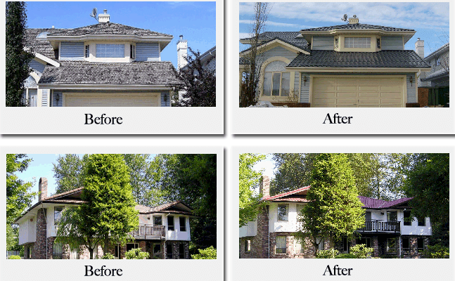 before and after roofing