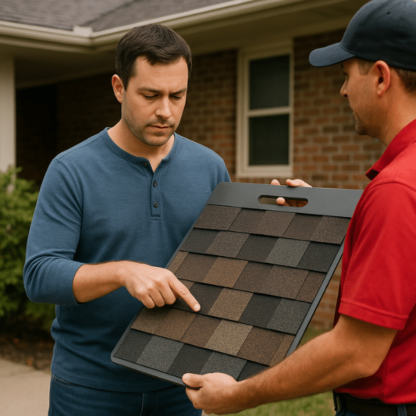 Roof color selection process for homeowners
